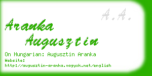 aranka augusztin business card